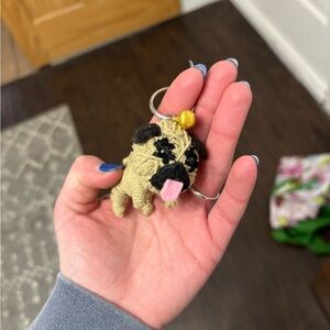 Pug keychain